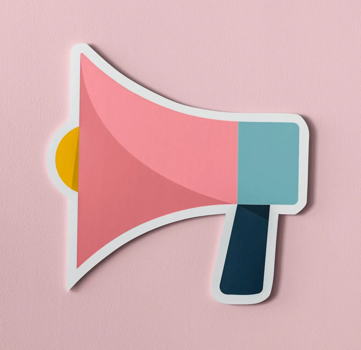 Paper icon of an audio megaphone speaker