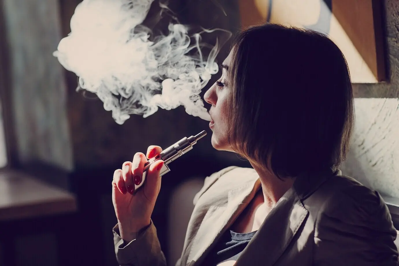 Woman vaping